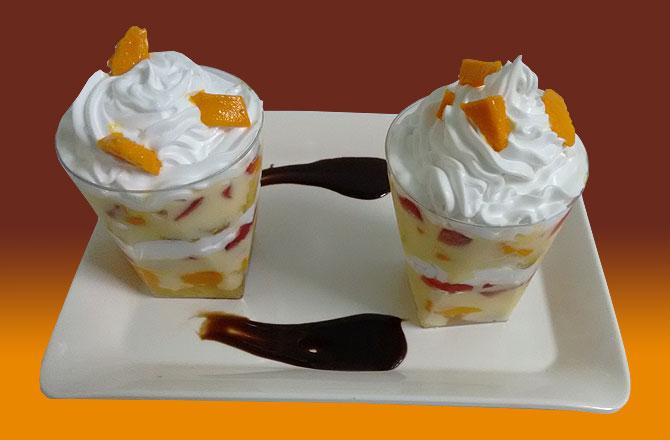 Mango Strawberry Trifle