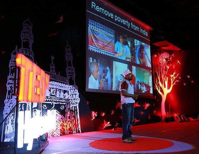 Anshul Sinha at TEDx event in Hyderabad