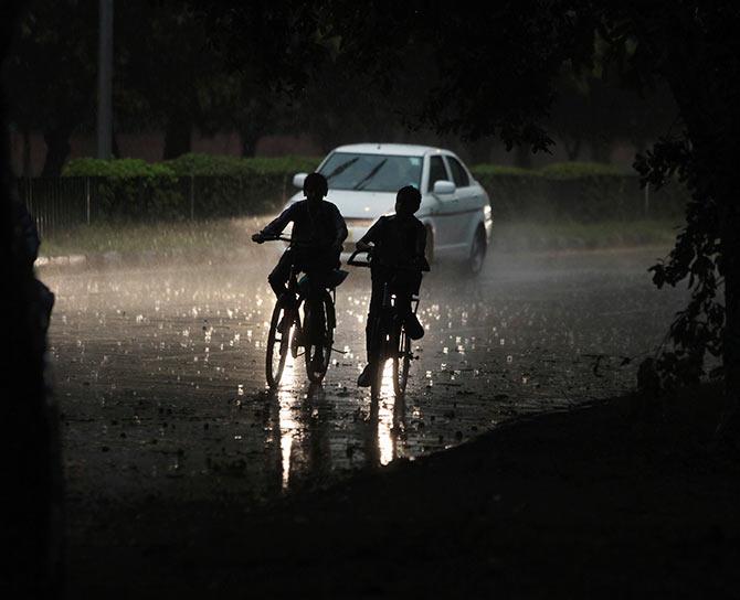 cycling in the rain