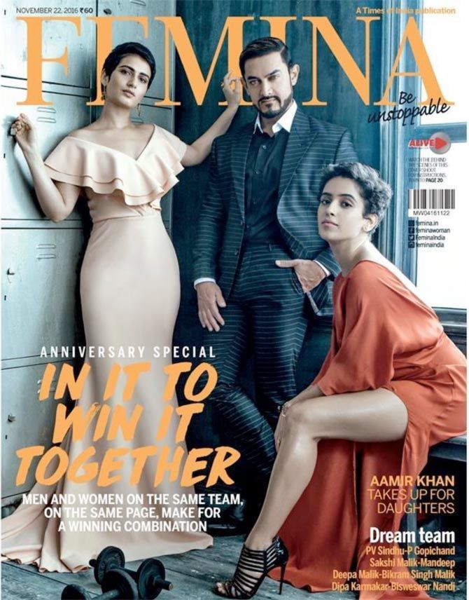 Aamir Khan, Sanaya Malhotra, Fatima Sana Sheikh 