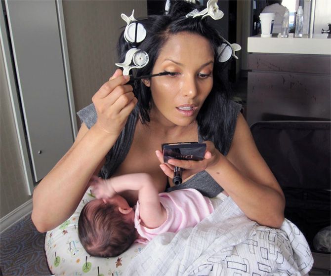 Padma Lakshmi breastfeeding