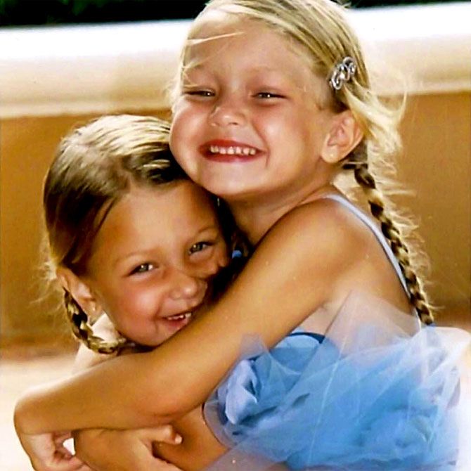 Bella and Gigi Hadid's childhood pics