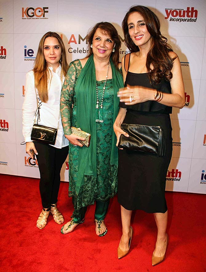 Natasha, Zarine and Farah Khan