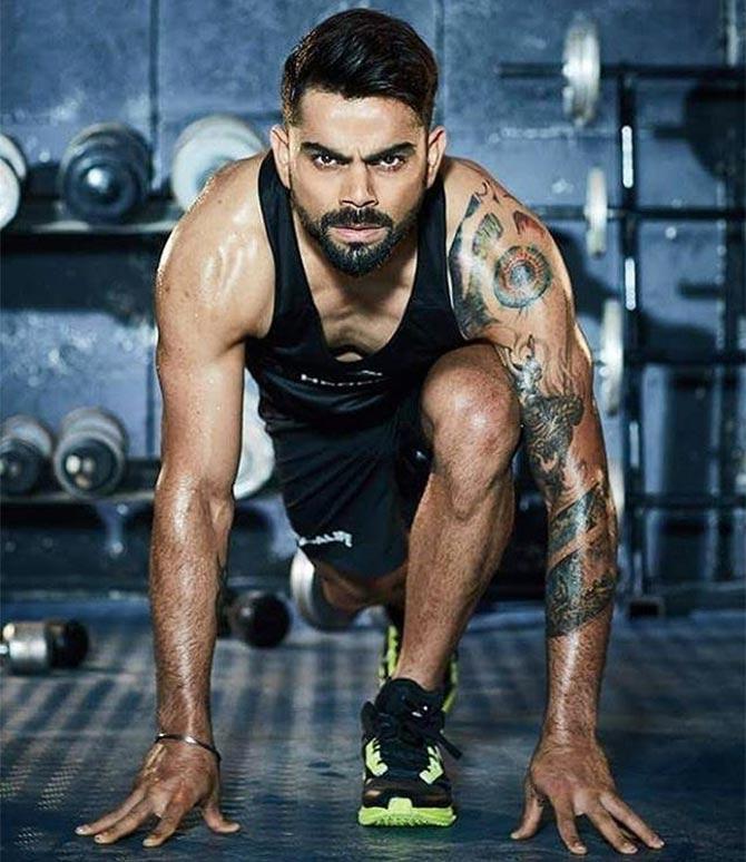 Photos! How to make workouts fun like Virat Kohli - Rediff.com Get Ahead