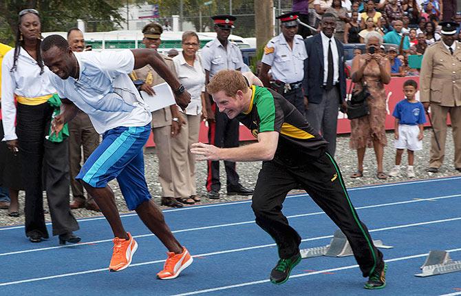 Usain Bolt and Prince Harry