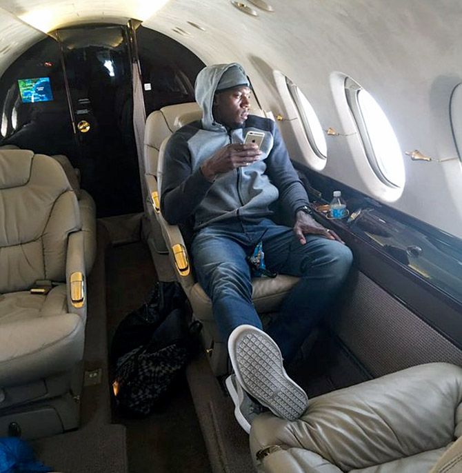 Usain Bolt private jet