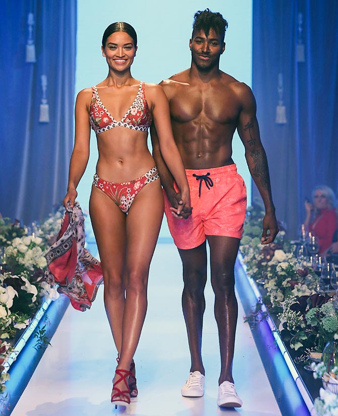 Pics: Models make a splash in bikinis - Rediff.com
