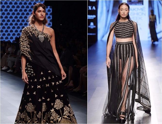 SVA Couture Nachiket Barve black brides Lakme Fashion Week