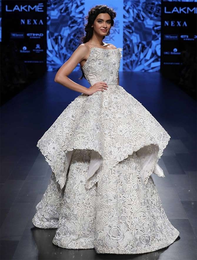 Diana Penty ball gown Shriya Som Lakme Fashion Week