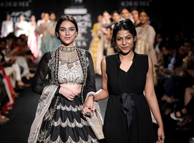 Aditi Rao Hydari with designer Jayanti Reddy