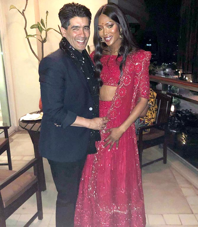 Manish Malhotra and Naomi Cambell