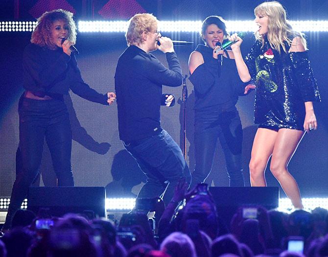 Jingle Ball 2017 Ed Sheeran and Taylor Swift