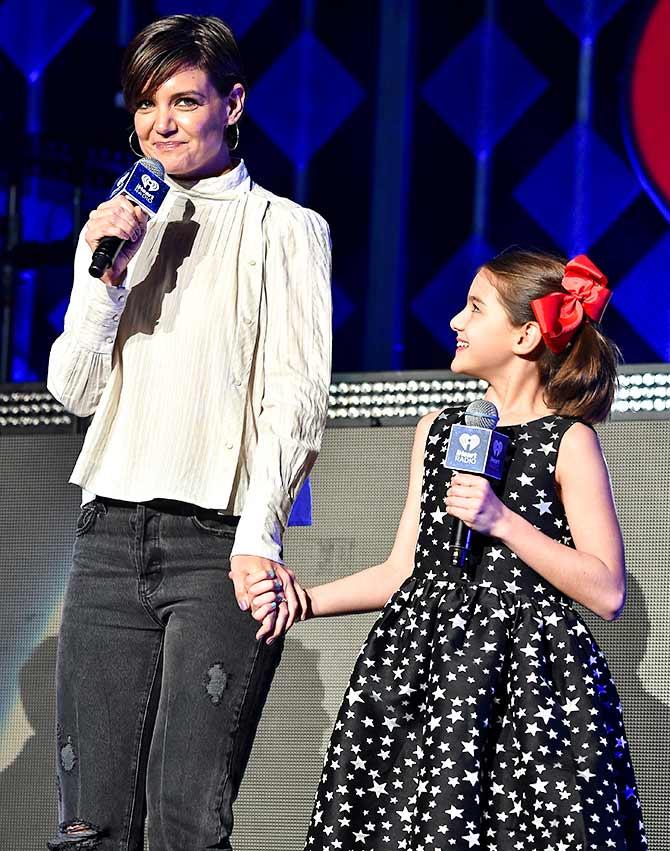 Jingle Ball 2017 Katie Holmes and Suri Cruise