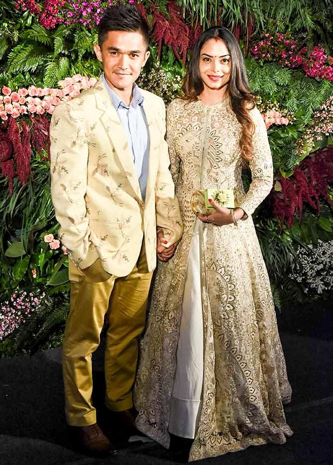 Sunil Chhetri and Sonam Bhattacharya