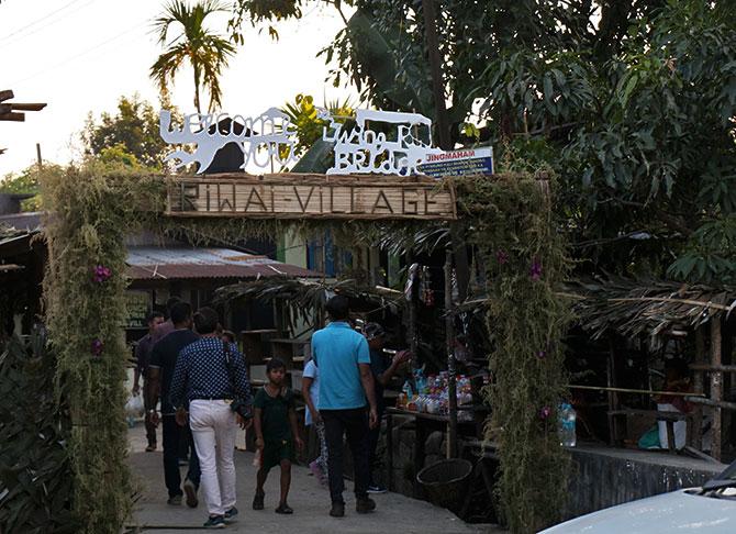 The entrance to Riwai village