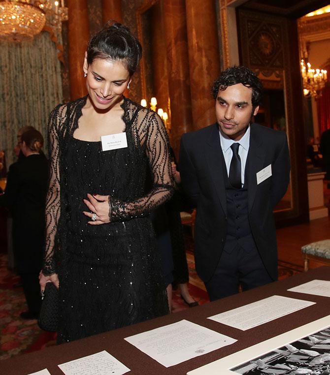 Kunal Nayyar with his wife