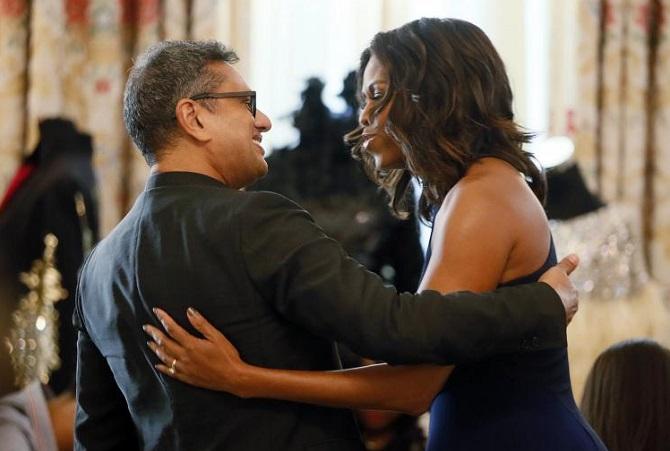 Naeem Khan and Michelle Obama