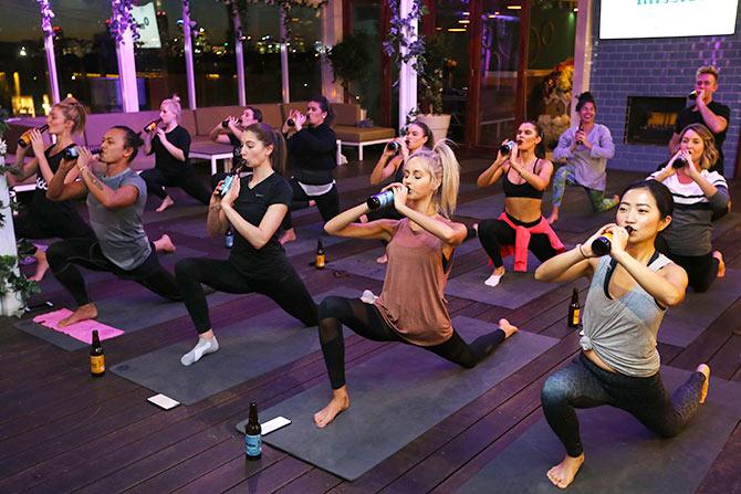 Beer yoga