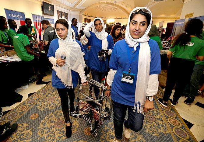 Afghan girls robot olympics