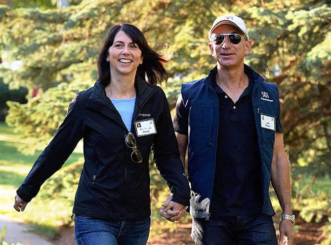 Jeff and MacKenzie Bezos