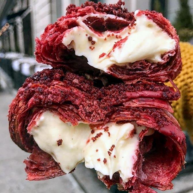 Red velvet croissant