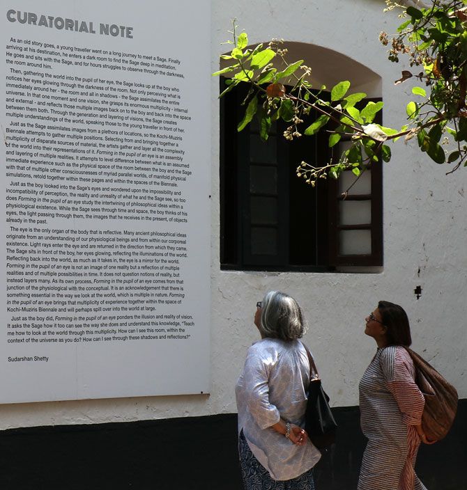 The curator's note at the Kochi Biennale