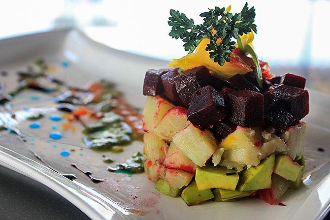 Beet and Sweet Potato Tartare