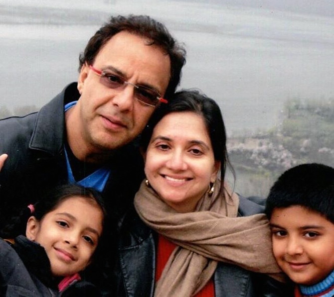 Zuni Chopra with her parents