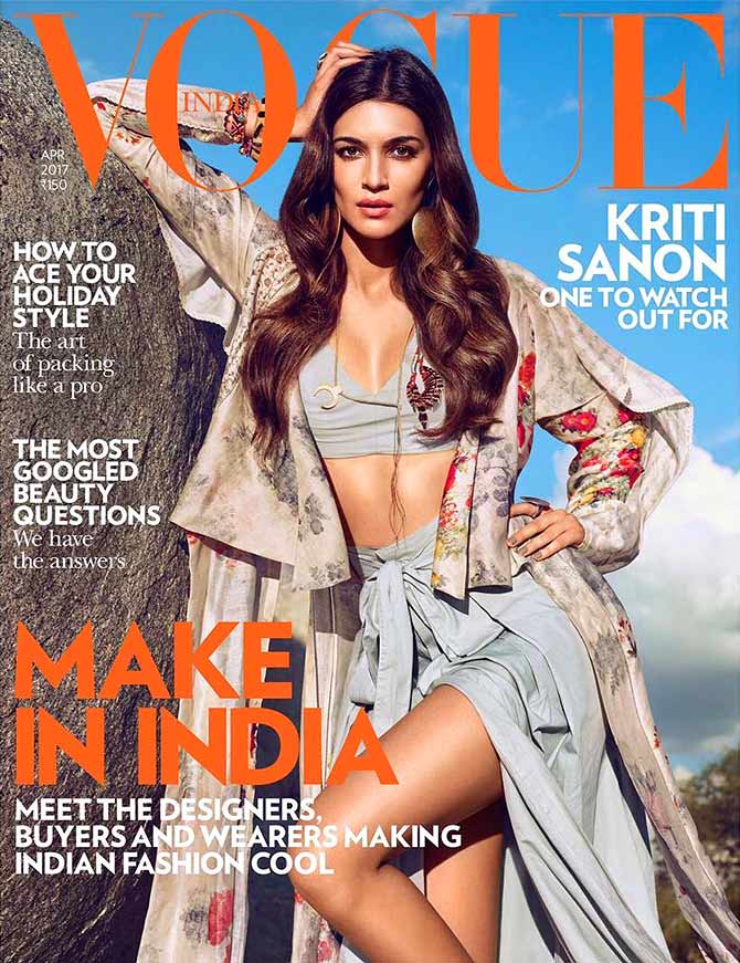 670px x 871px - So hot! Kriti Sanon debuts on Vogue cover - Rediff.com