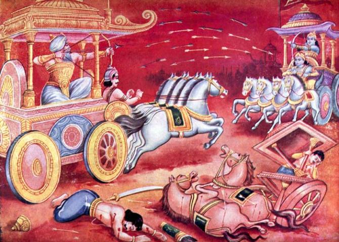 A scene from the Mahabharata