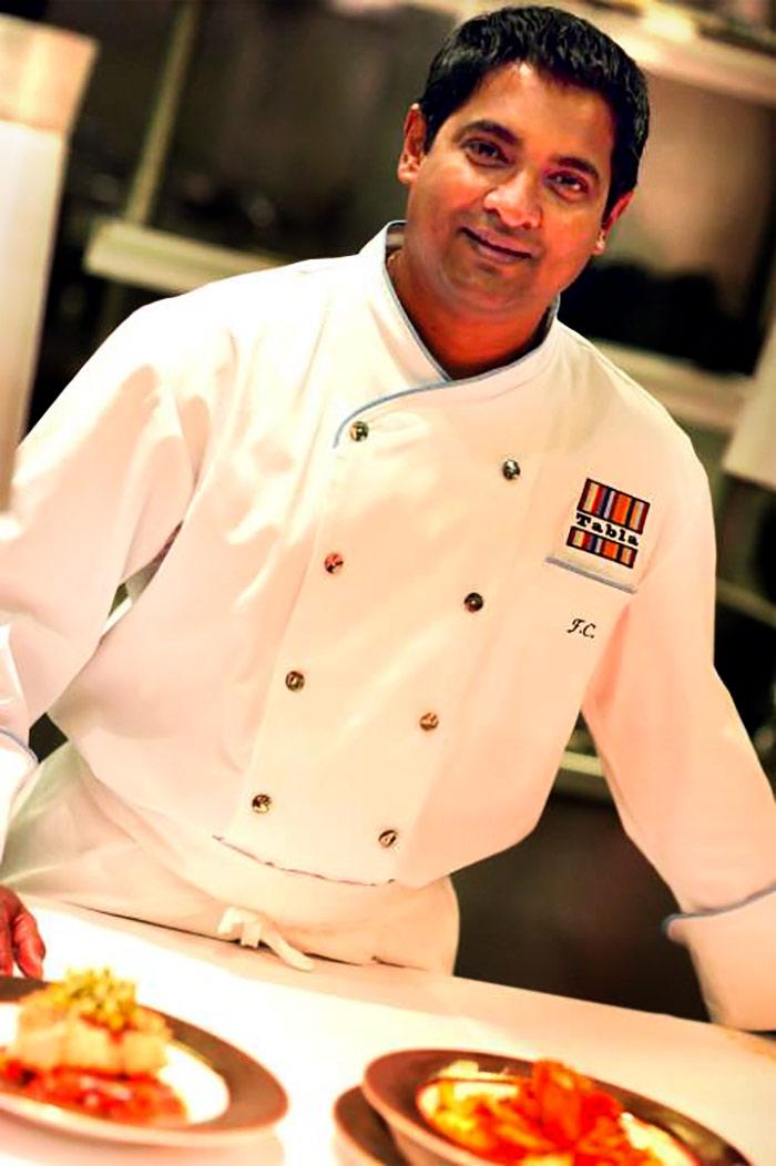 Chef Floyd Cardoz at Tabla. Photograph: Courtesy ChefFloydCardoz/Facebook.