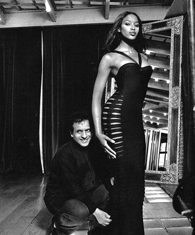 Azzedine Alaia and Naomi Campbell