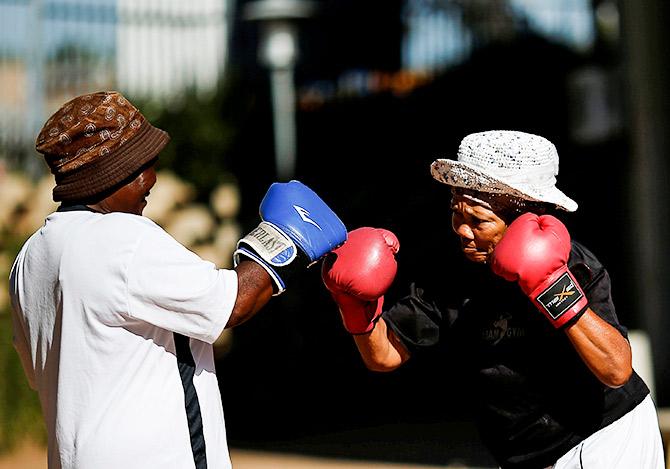 Boxing grannies