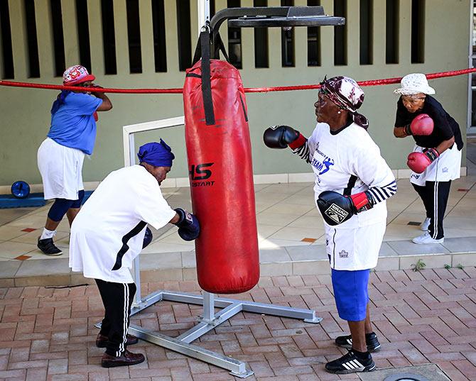 Boxing grannies