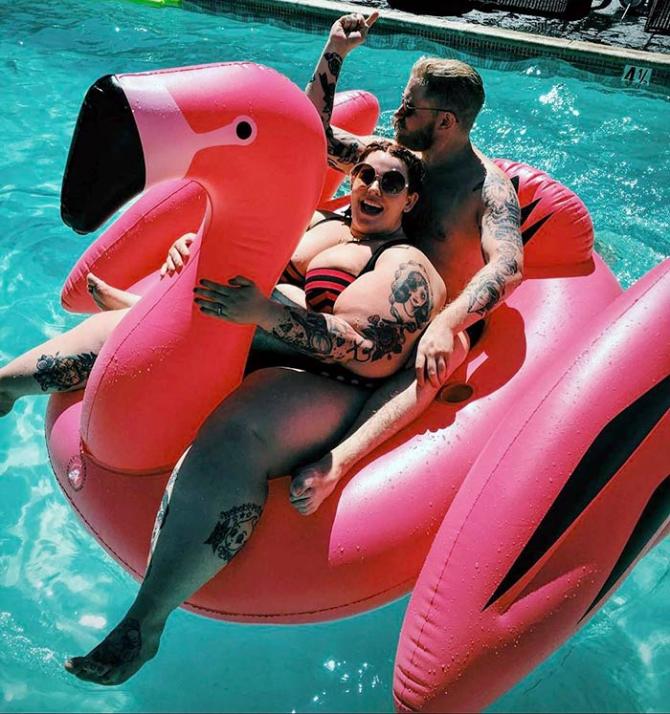 Tess Holliday with her husband Nick