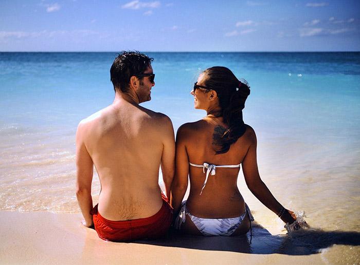 couple on the beach