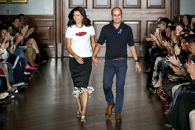 Sachin Ahluwalia with Brooke Shields