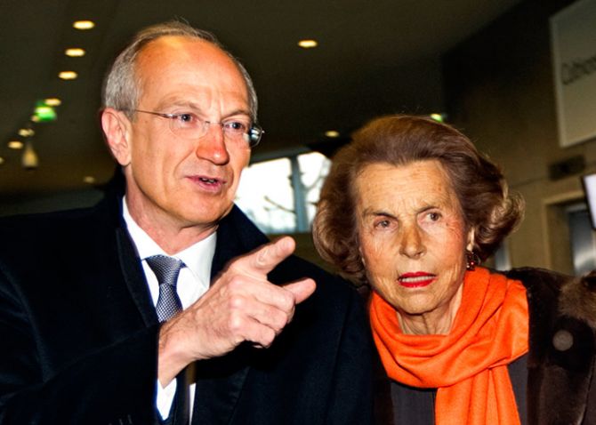 Lilaine Bettencourt and Jean Paul Agon