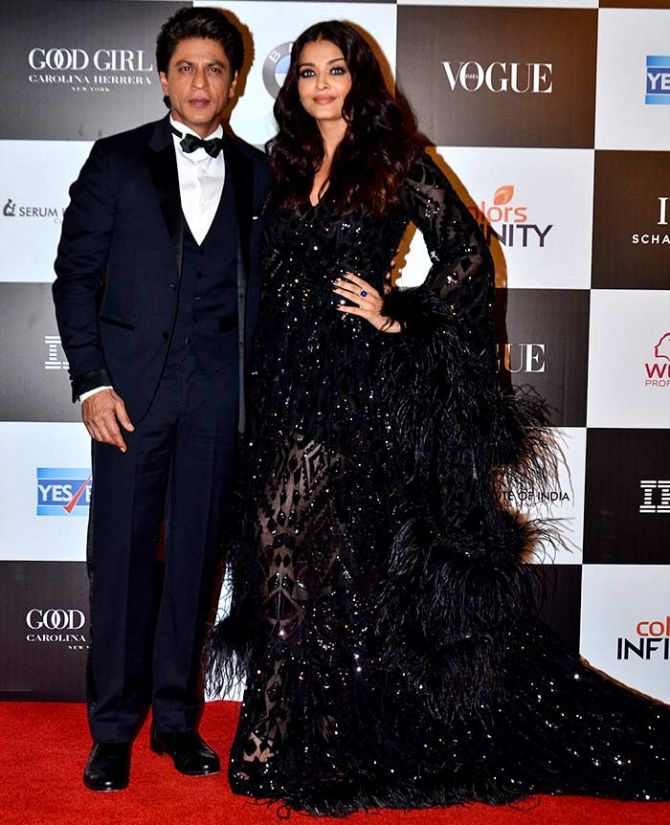 Aishwarya Rai Bachchan and Shah Rukh KhanVogue women of the Year awards