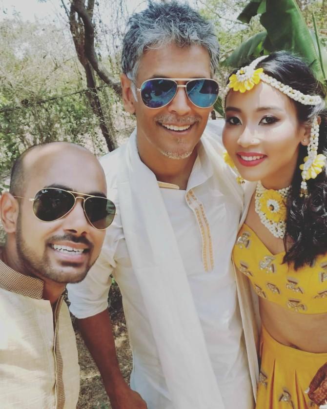 Milind Soman marries Ankita Konwar