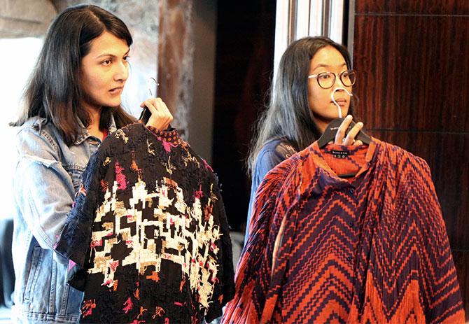 Models at Lakme fashion week fittings in Mumbai