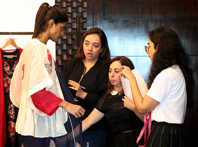 Models at Lakme fashion week fittings in Mumbai