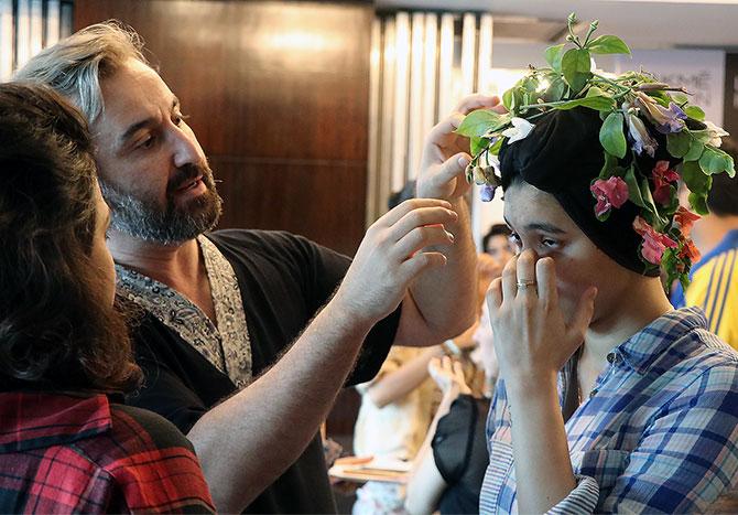 Models at Lakme fashion week fittings in Mumbai