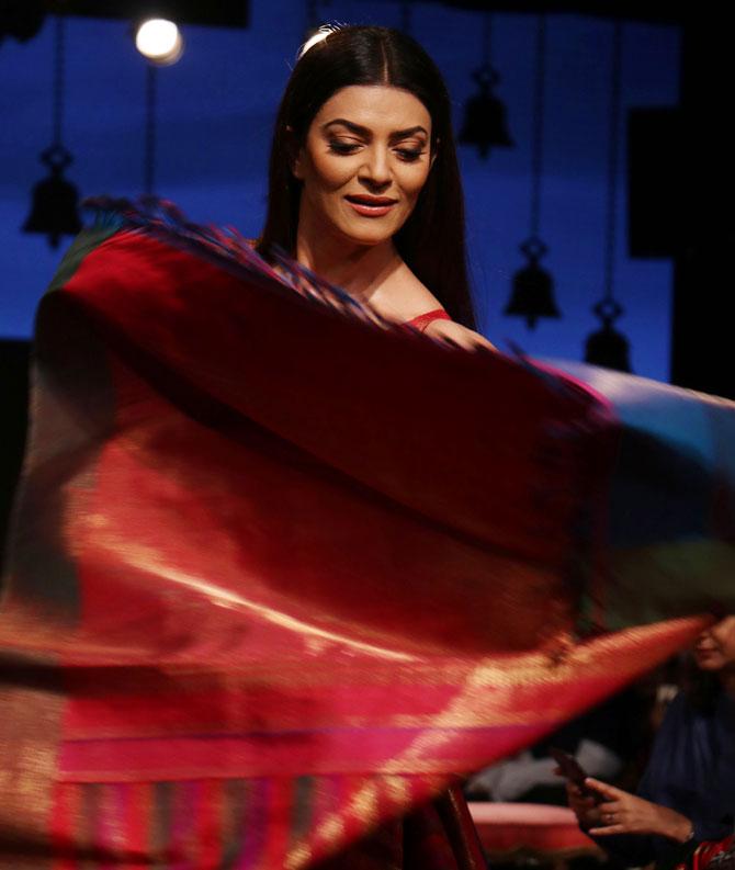 Sushmita Sen for RMKV Silks at lakme fashion week