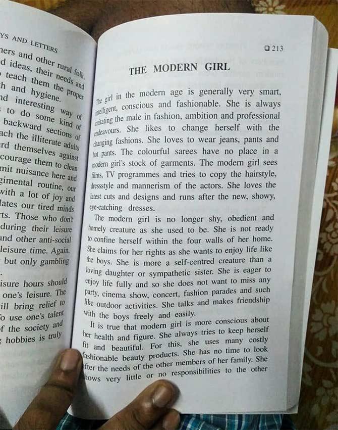 Essay on 'The Modern Girl'