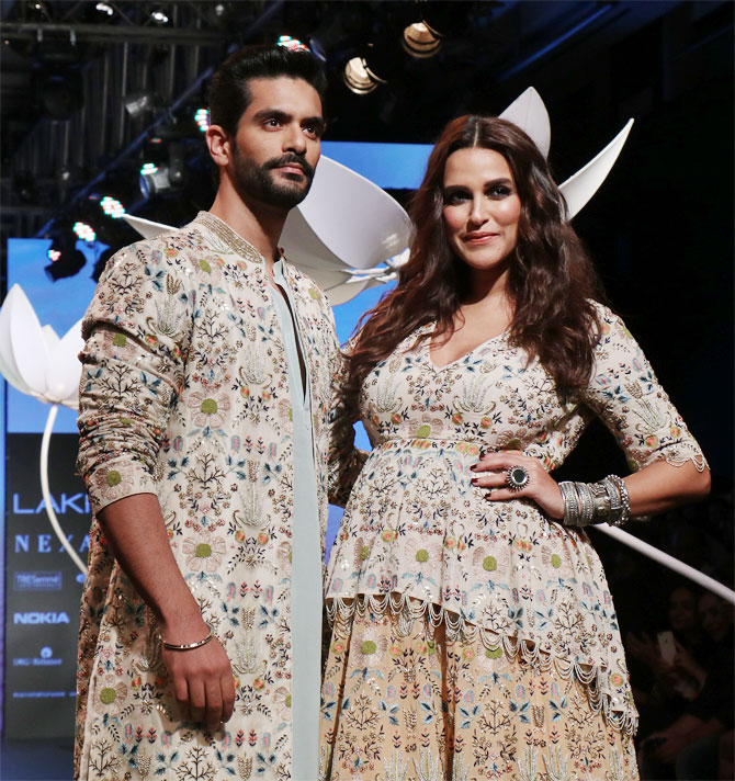 Angad Bedi and Neha Dhupia