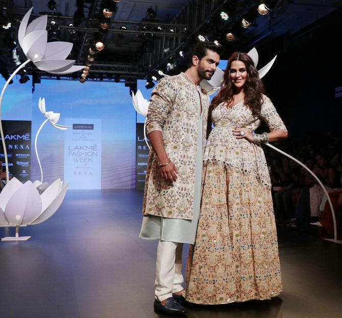 Angad and Neha on the ramp