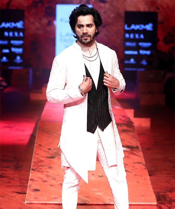 Varun Dhawan walks for Kunal Rawal