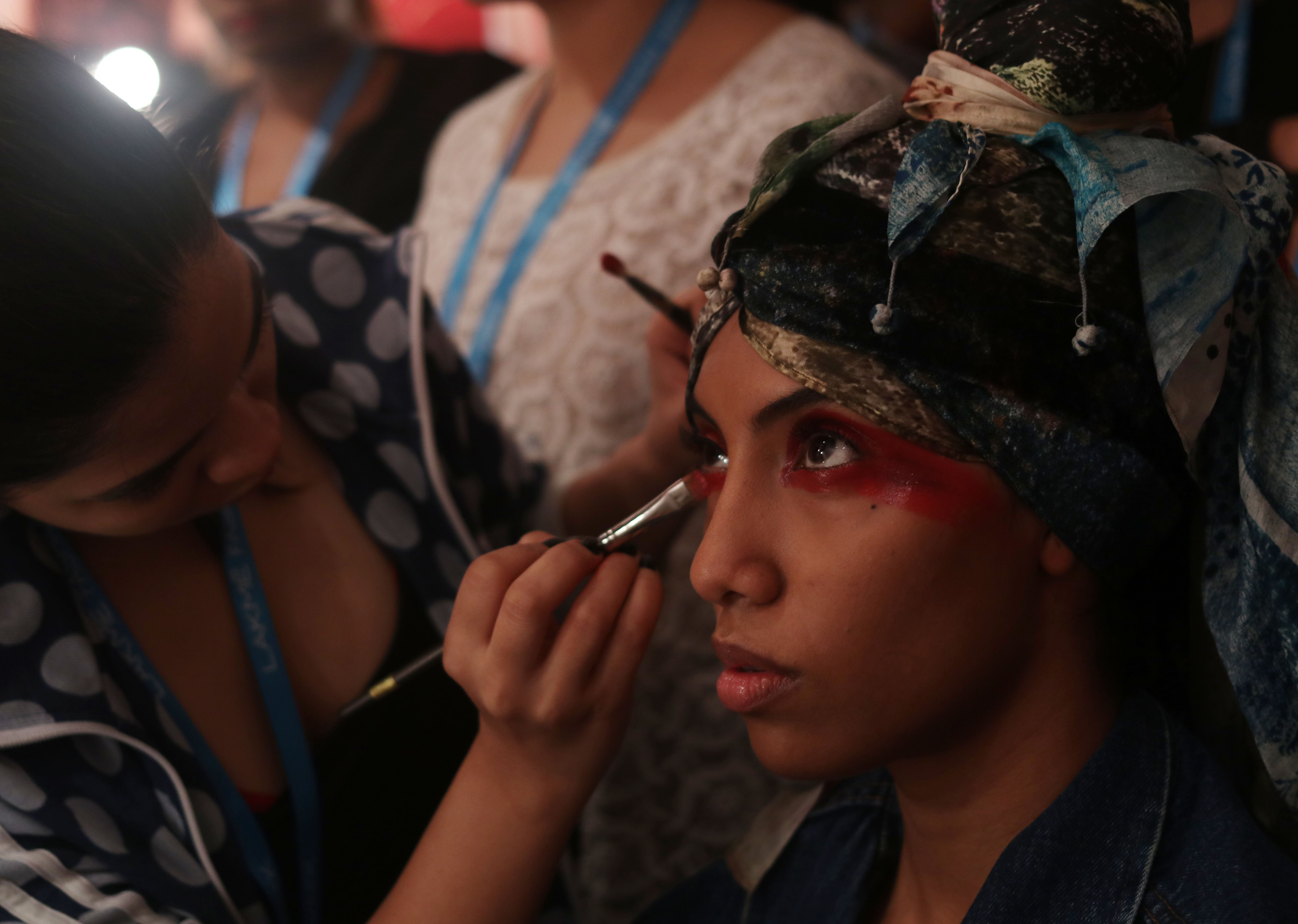 Models backstage at Lakme fashion week summer/resort 2018