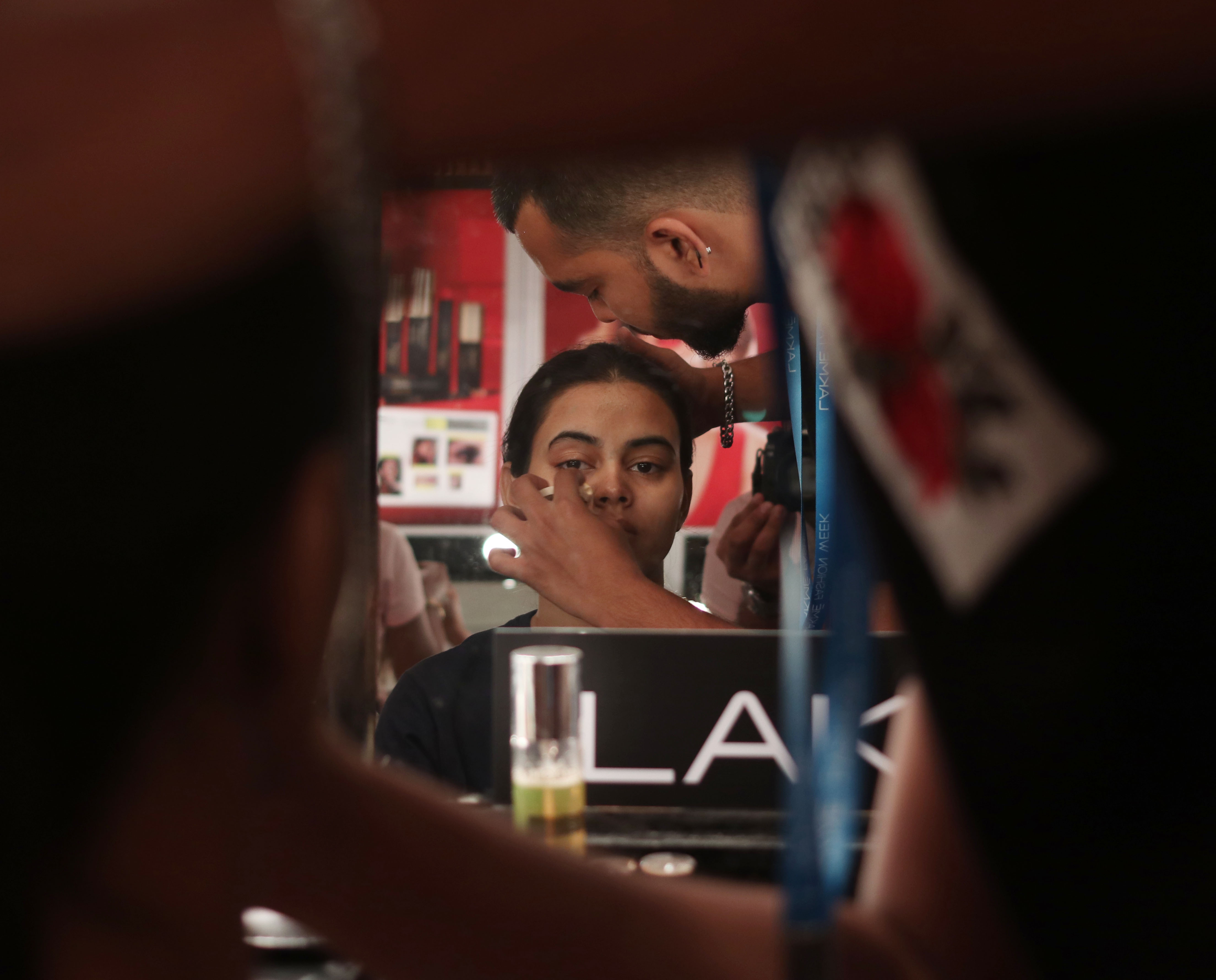 Models backstage at Lakme fashion week summer/resort 2018